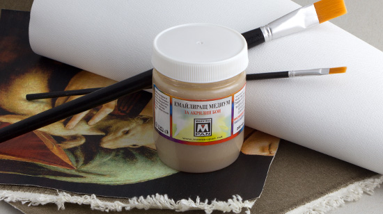 Enamel mediums for acrylic paints Maestro Pan